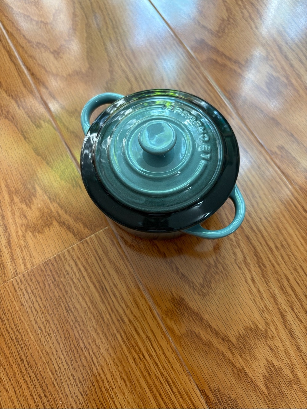 Le Creuset Mini Round Cocotte in Ocean New in Box